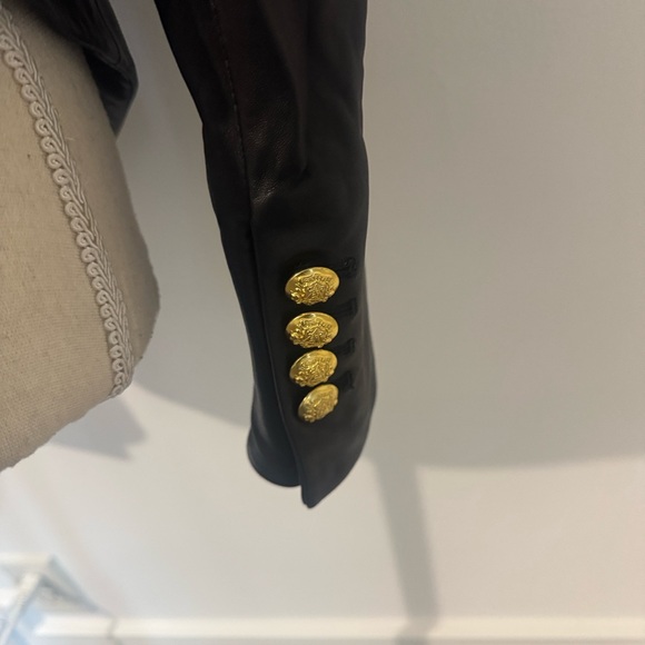 Veronica Beard Black Leather Blazer - Picture 11 of 14